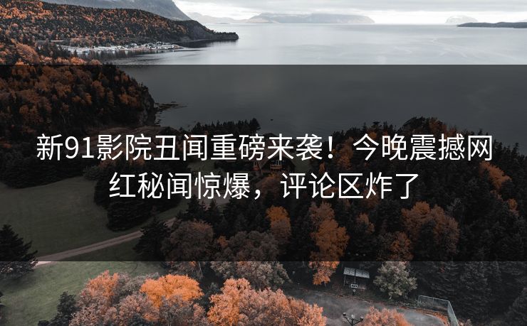 新91影院丑闻重磅来袭！今晚震撼网红秘闻惊爆，评论区炸了