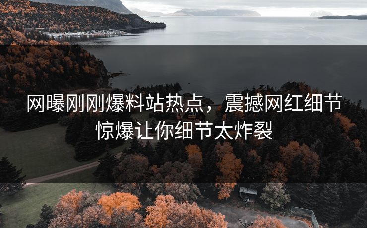 网曝刚刚爆料站热点，震撼网红细节惊爆让你细节太炸裂