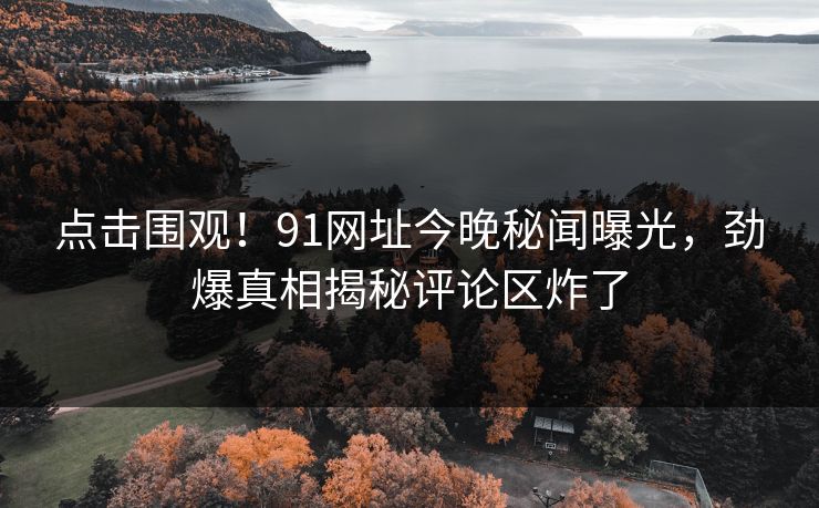 点击围观！91网址今晚秘闻曝光，劲爆真相揭秘评论区炸了
