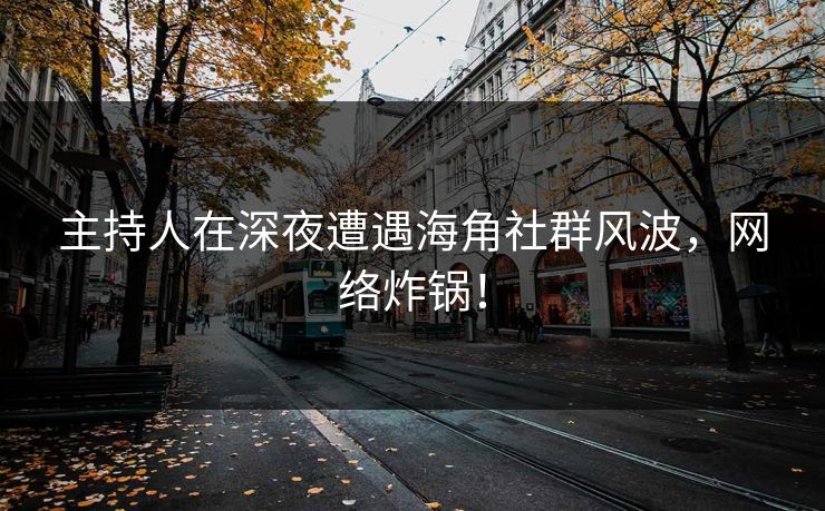 主持人在深夜遭遇海角社群风波，网络炸锅！  第1张