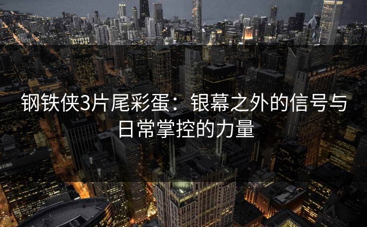 钢铁侠3片尾彩蛋：银幕之外的信号与日常掌控的力量  第1张